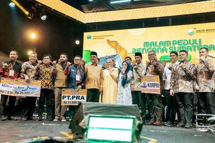 Malam Peduli Bencana Warnai Puncak HUT ke-22 Solok Selatan, Rp1 Miliar Terkumpul untuk Sumatera