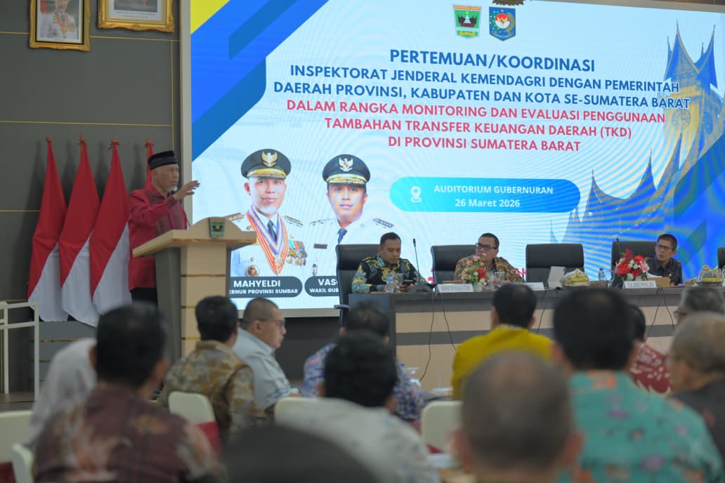 Pemprov Sumbar dan Itjen Kemendagri Gelar Rakor Samakan Persepsi Pemanfaatan Transfer Keuangan Daerah