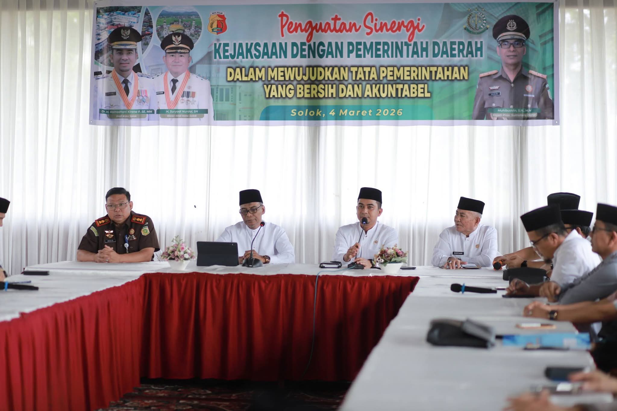 Perkuat Sinergi Penegakan Hukum dan Pemerintahan, Wako–Wawako Solok Sambut Kunjungan Kajati Sumbar
