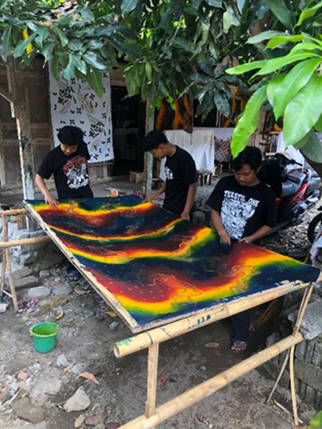 Proses Pembelajaran pewarnaan batik