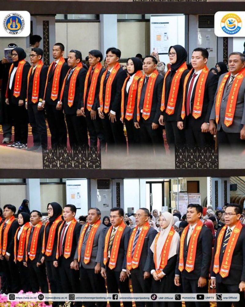 Universitas Negeri Padang Lantik 33 Insinyur Profesional