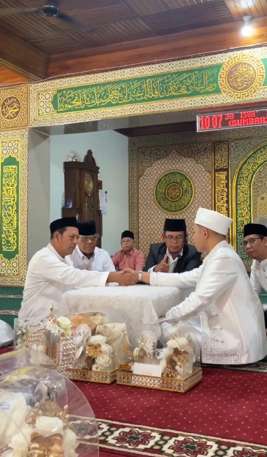 Keluarga Besar Baznas Dharmasraya Baminantu, Ridwan Syarif Jadi Wali Nikah Putri Pertama