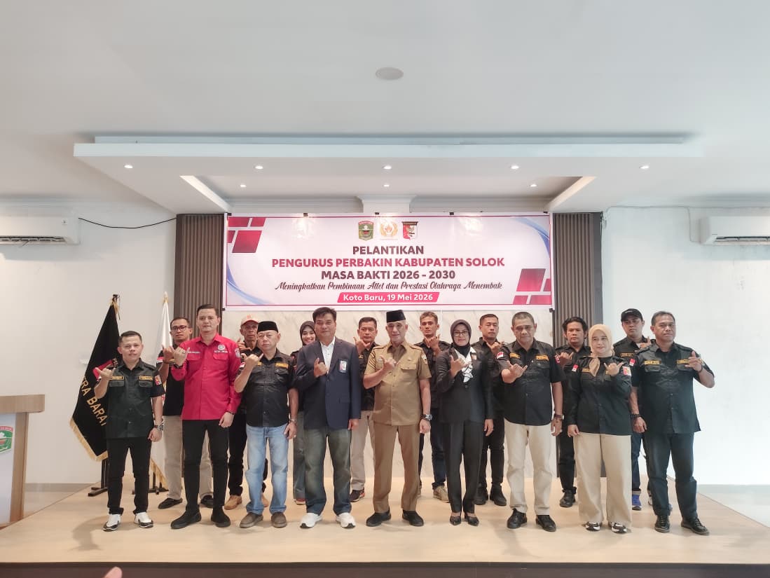 Pelantikan Pengurus Persatuan Menembak Indonesia Kabupaten Solok masa bakti 2026–2030