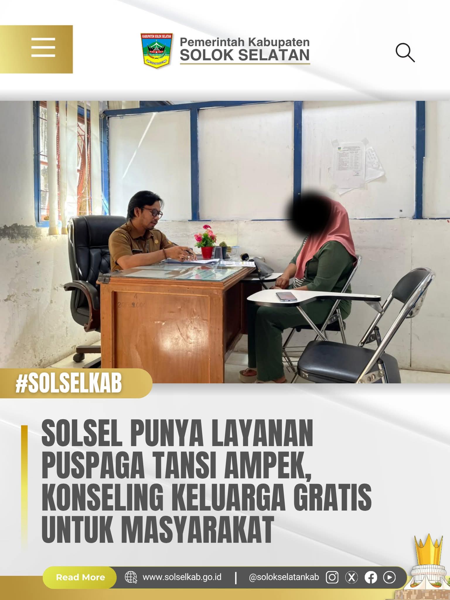 Solok Selatan Punya Layanan PUSPAGA Tansi Ampek, Konseling Keluarga Gratis Masyarakat