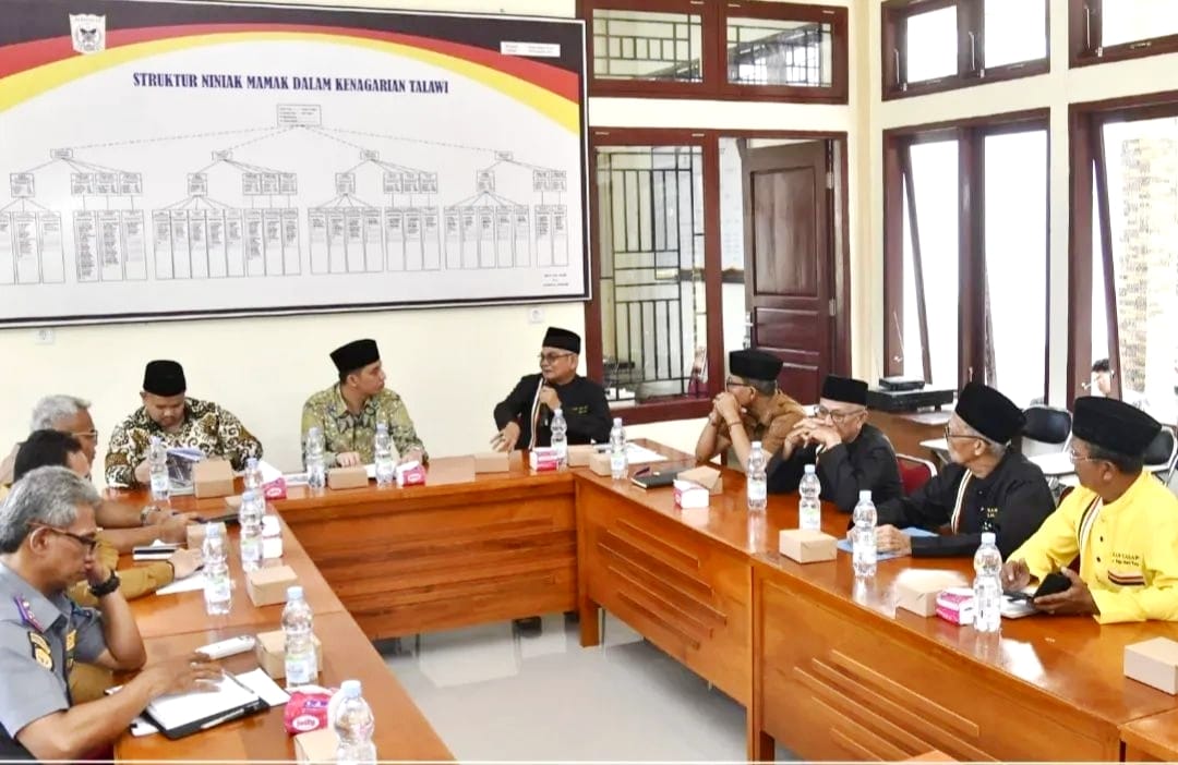 Wali Kota Sawahlunto Riyanda Putra Bahas Rehabilitasi Pasar Nagari Talawi Bersama KAN