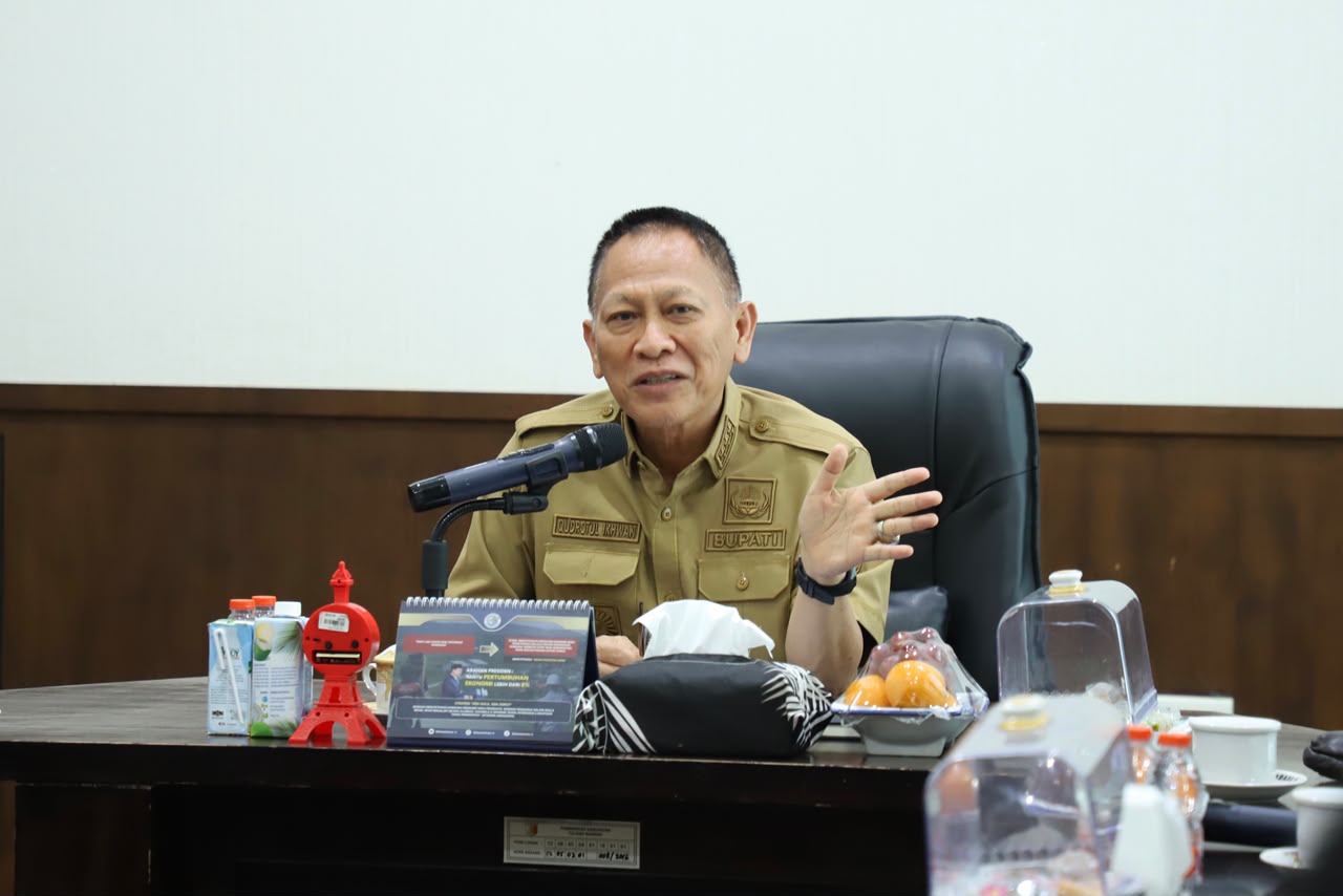 Bupati Tulang Bawang, Qudrotul Ikhwan Pimpin Rakor Percepatan Pembangunan Kawasan Industri Ekonomi Biru. Terintegrasi