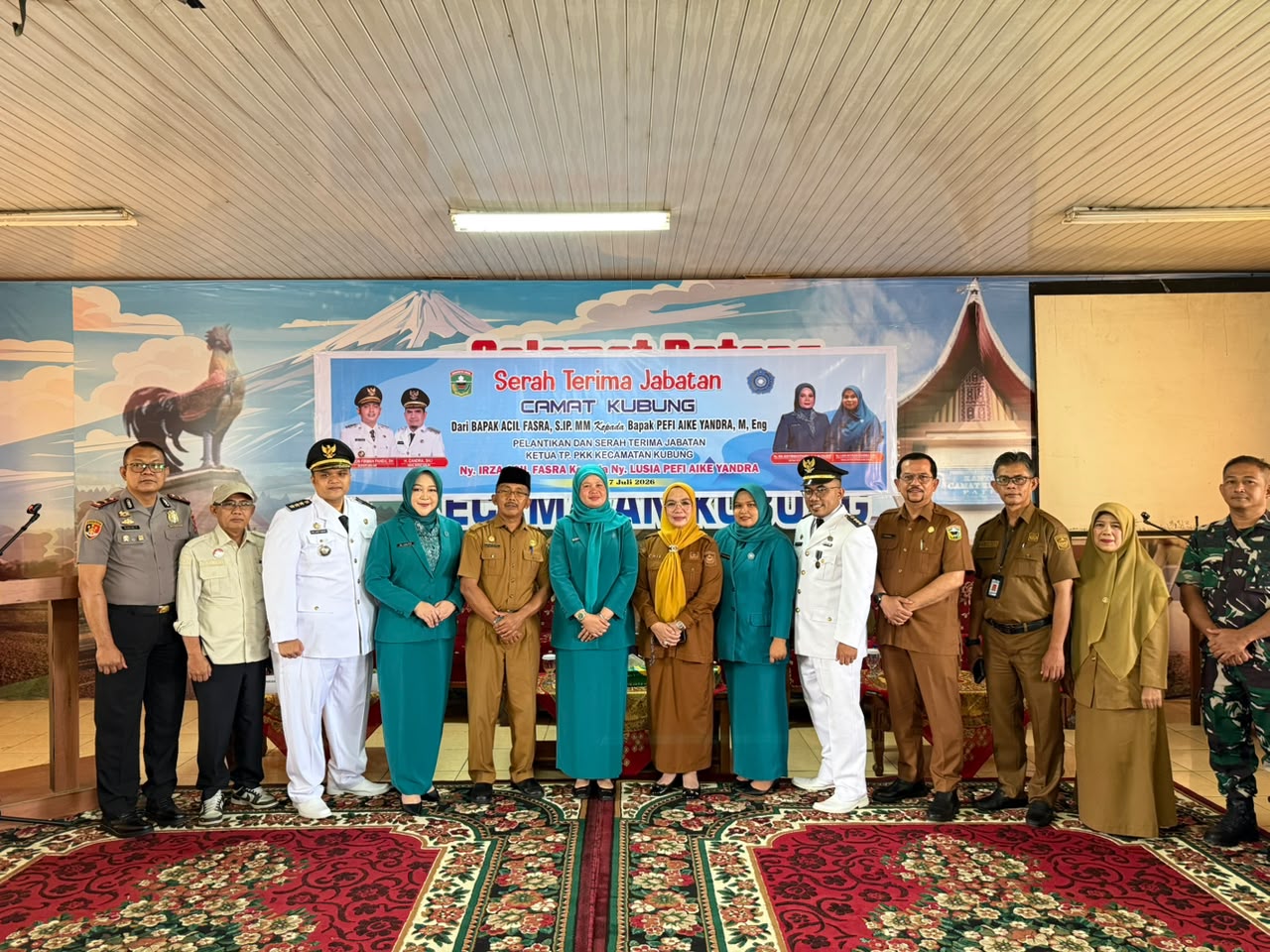 Serah Terima Jabatan Camat Kubung dan pelantikan Ketua TP-PKK Kecamatan Kubung