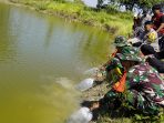 TMMD 129 Kodim 0813 Bojonegoro Tabur 11 Ribu Benih Ikan Perkuat Ketahanan Pangan