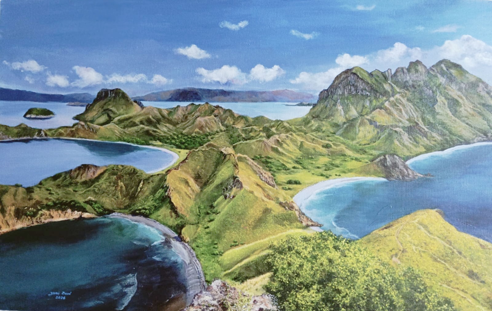 Yuni Darlena, Oceanic Reverie, Acrylic, 100 x 70 cm, 2026
