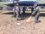 Anggota Pendukung Melaksanakan Pembersihan Lokasi Upacara Penutupan TMMD Reguler ke-129 Kodim 0714 Salatiga Anggota Pendukung Melaksanakan Pembersihan Lokasi Upacara Penutupan TMMD Reguler ke-129 Kodim 0714 Salatiga