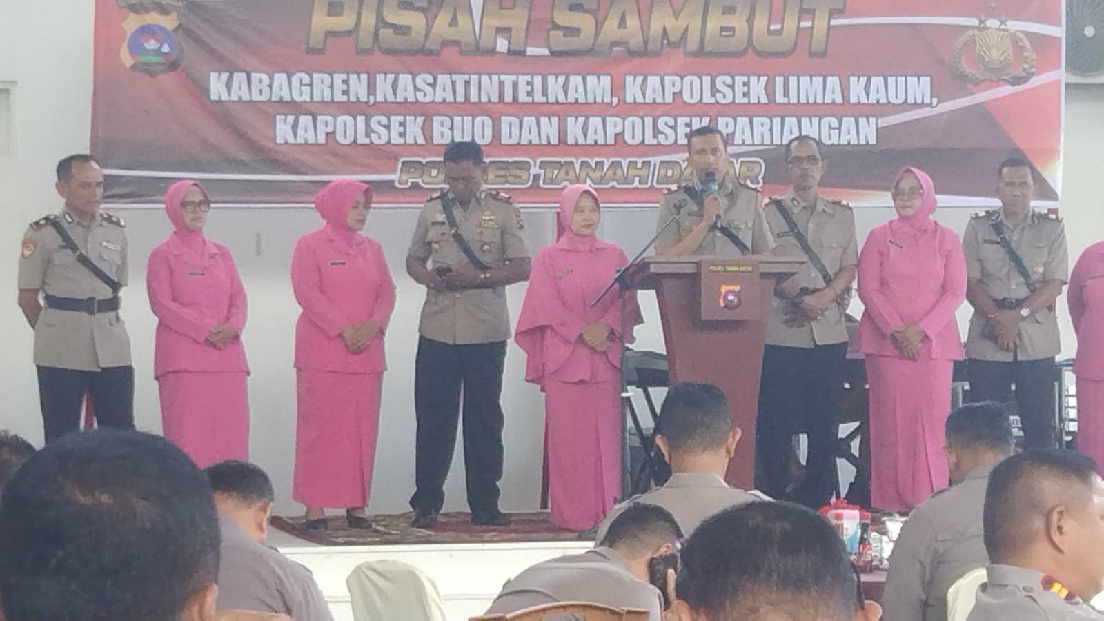 Beberapa Pejabat, Kapolsek Sertijab di Polres Tanah Datar