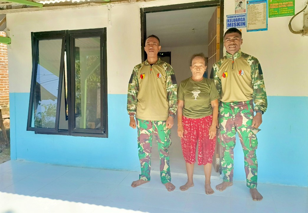 Rutilahu Tuntas 100 Persen, Sentuhan Kasih TMMD ke-129 Kodim 0813 Bojonegoro Hadirkan Hunian Layak Bagi Mbah Saelah