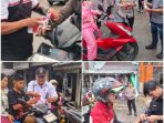Sambut HUT ke-81 Republik Indonesia, Polres Nias Selatan Bersama LSM Gempur, GMNI, dan GMKI Bagikan Bendera Merah Putih di Simpang Lima