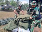 TMMD Reguler ke-129 Kodim 0714 Salatiga, Jelang Penutupan Warga Cukil Gotong Royong Siapkan Tenda Upacara