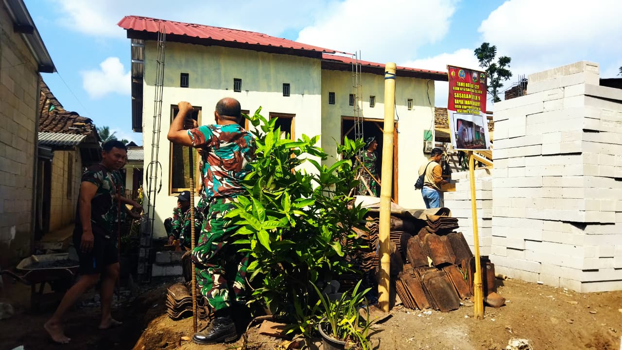 TMMD Reguler ke-129 Kodim 0714 Salatiga, Memgunci Kokoh Rumah Bapak Iman Sukayat di desa Cukil