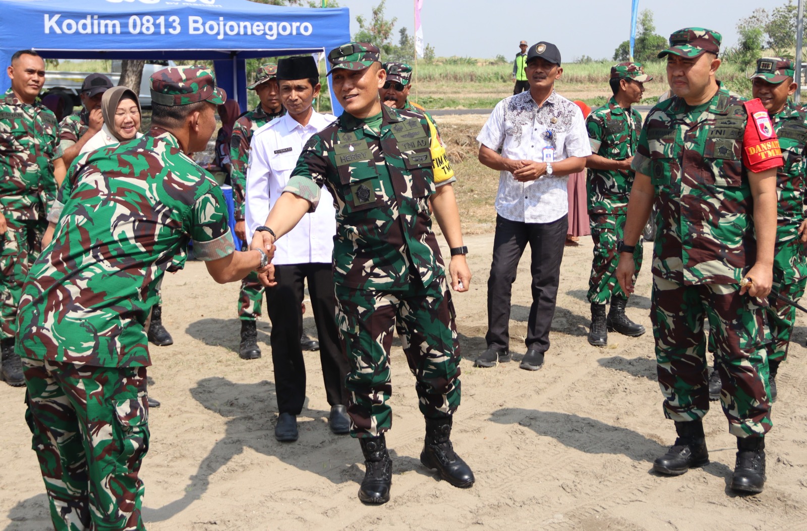 Tim Wasev Brigjen TNI M. Herry Subagyo: TMMD ke-129 Kodim 0813 Bojonegoro di Kesongo Progresnya Sangat Signifikan