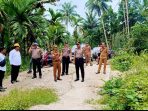 Tinjau Jembatan Darurat, Camat Onolalu Sambut Kunjungan Kerja Kapolres Nias Selatan
