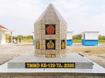 Tugu TMMD ke-129 Kodim 0813 Bojonegoro Kokoh Berdiri di Rest Area Terpadu Desa Kesongo