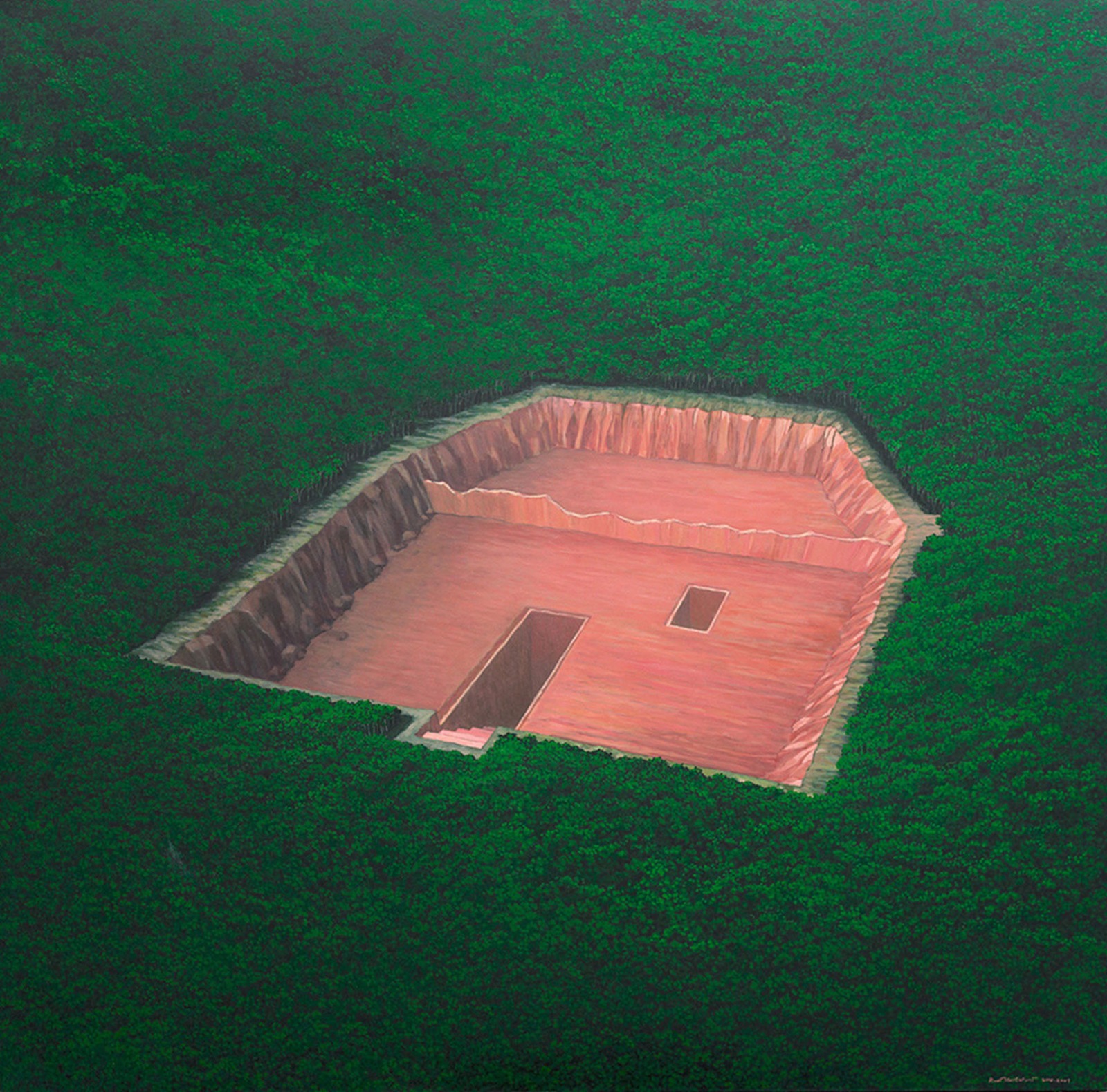 Melihat Bumi Akrilik 145x145 cm