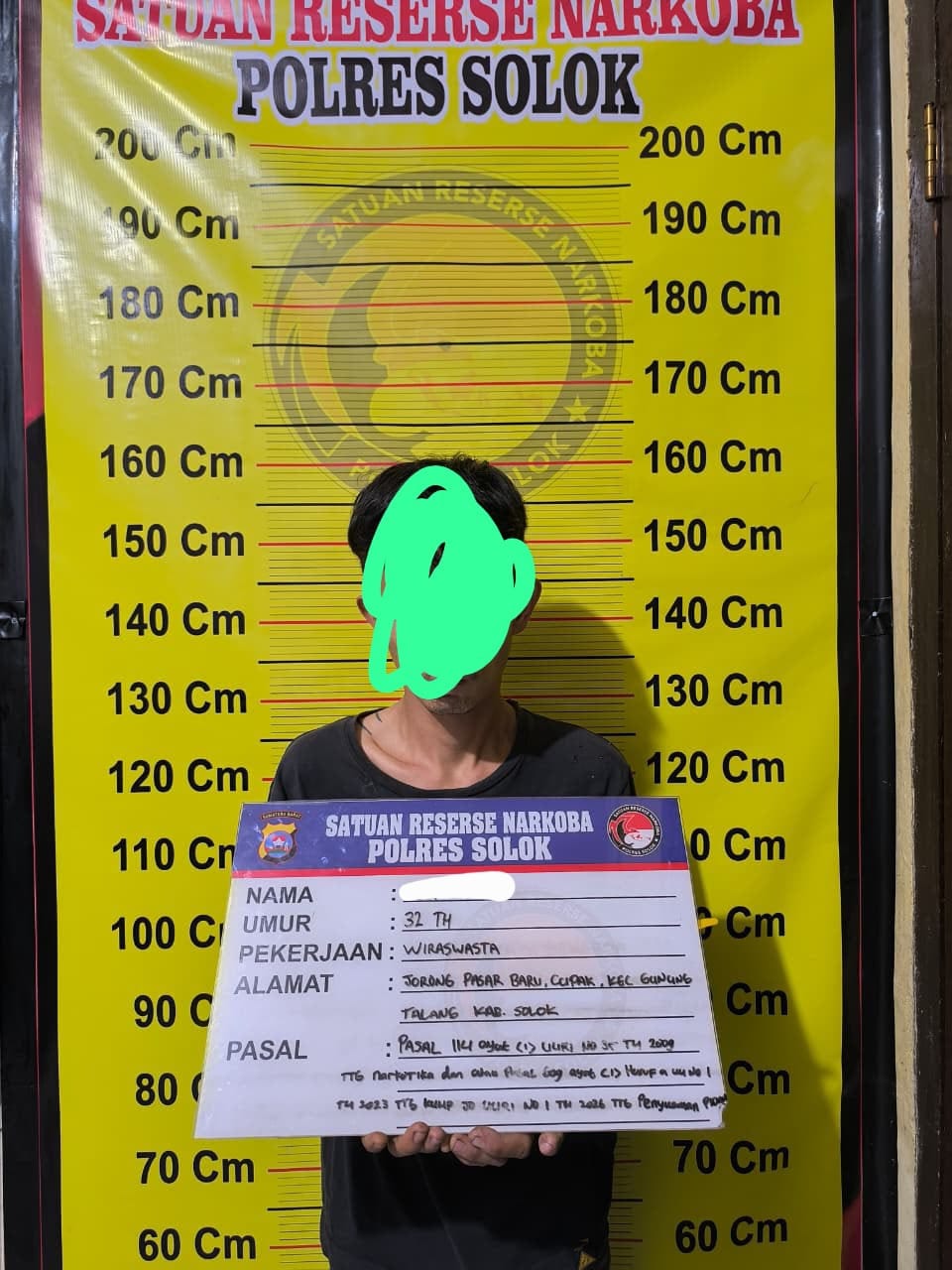 Polres Solok Amankan Pria di Cupak, Dugaan Simpan Sabu di Bawah Lemari