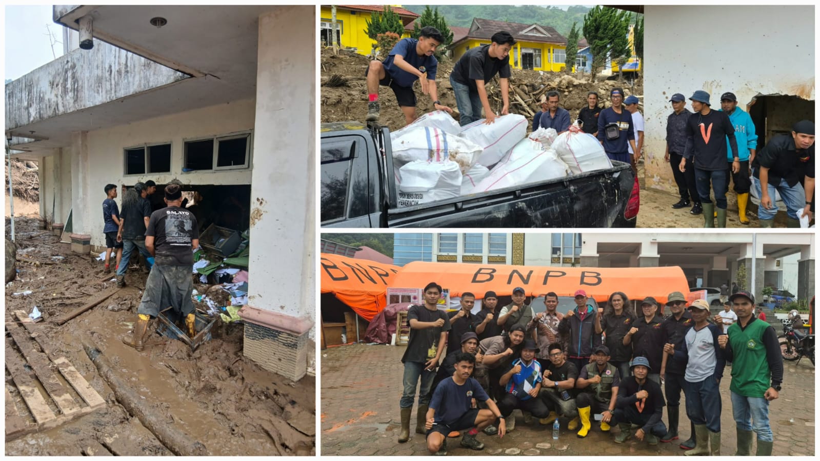 30 Pemuda Salayo Turun Bersihkan Lumpur Galodo, Selamatkan Aset Dinas Pariwisata Solok